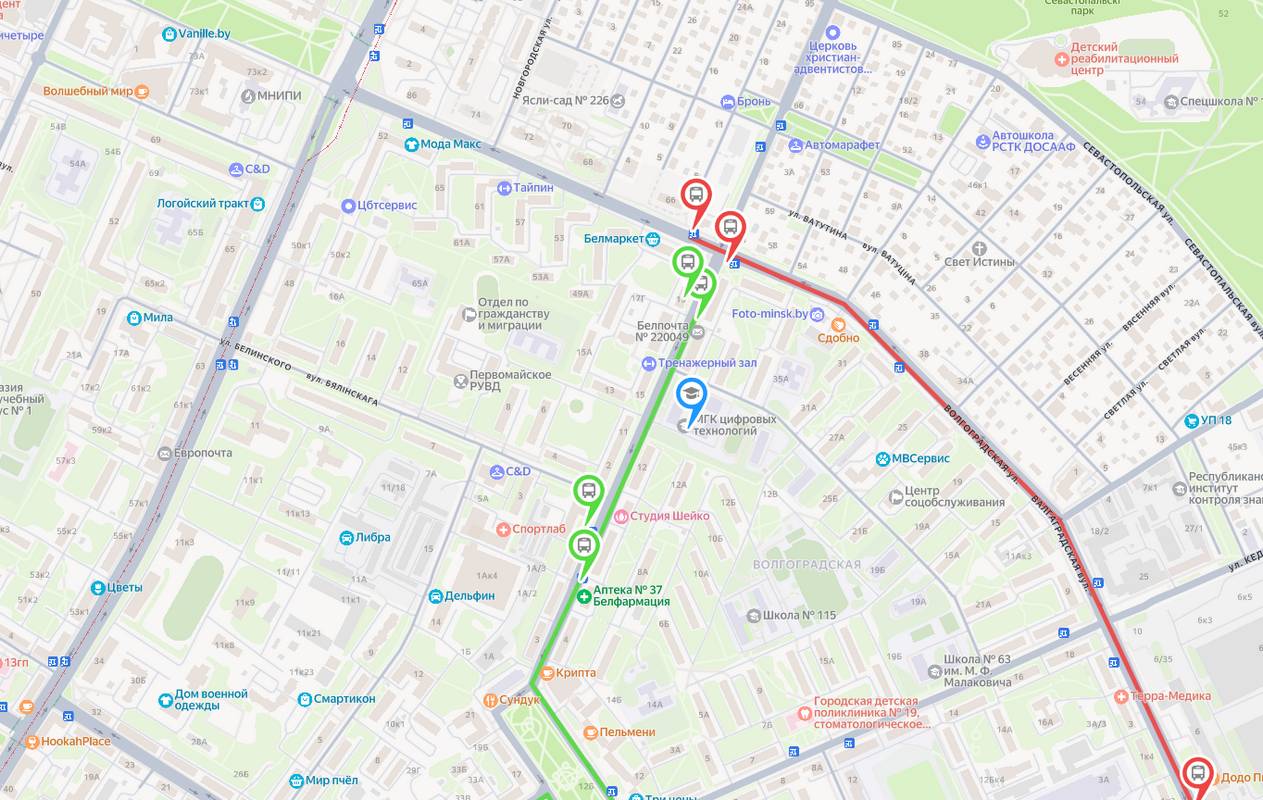 Карта проезда - ул. Кнорина, 14